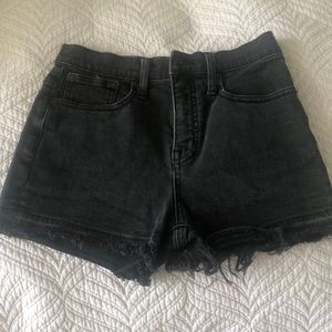 Madewell black denim shorts